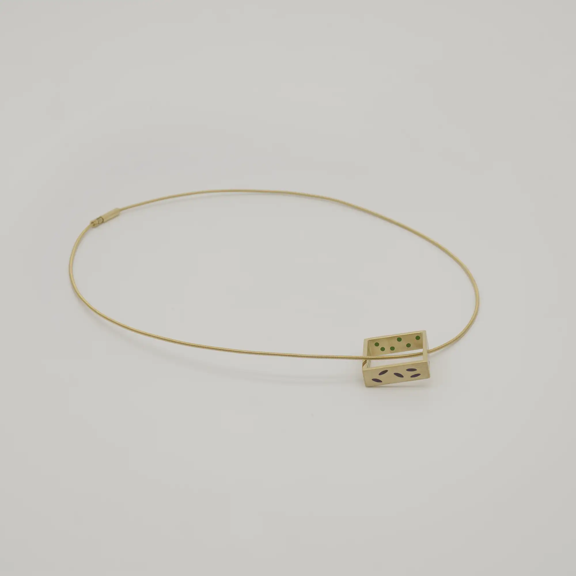 Ring mit Emaillee - Niessing - Classic Yellow|Schwarz Grün - gebraucht kaufen